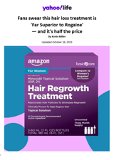 Fans swear this hair loss treatment is far superior to Rogaine - it's half the price