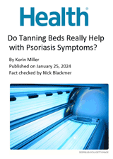 Health: Do Tanning Beds Really Help With Psoriasis Symptoms?