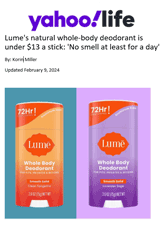 Lume's natural body deodorant is under $13: No smell at least for a day