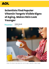 Scientists Find Popular Vitamin Targets Visible Signs of Aging