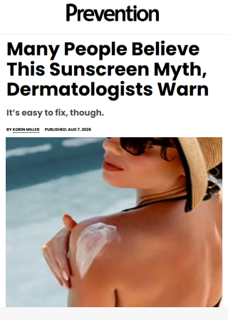 Many People Believe This Sunscreen Myth, Derms Warn